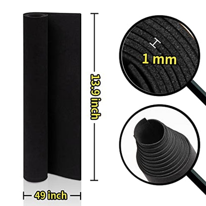 3-Pack 1mm Black Foam Sheet, 13.5" x 49" EVA Foam Roll Premium eva Craft Foam for Cosplay Costume by MEARCOOH - color: 3PCS:Black, size: Thickness-1mm