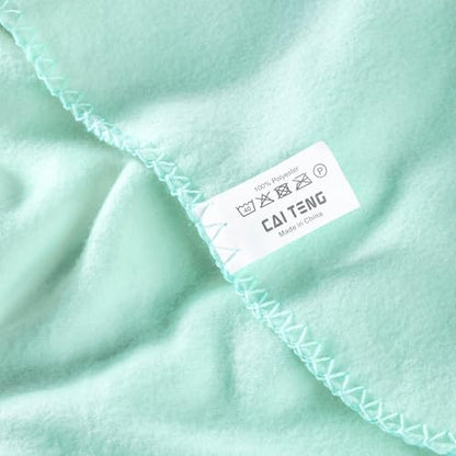 CAI TENG Fleece Throw Blankets Blanket Lightweight Warm Soft Cozy Kids Pet-Friendly Bulk Fleece Blanket Solid for Home, Bed, Sofa, Dorm, Office, Gifts, Outdoor Mint 6 Pack 50 x 60 inch - color: Mint