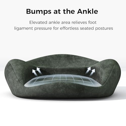 Meditation Cushion - Cross Leg Floor Pillow for Meditator at Home. | Comfortable Memory Foam Zafu Relieves Numbness Tailbon From Long Sitting.