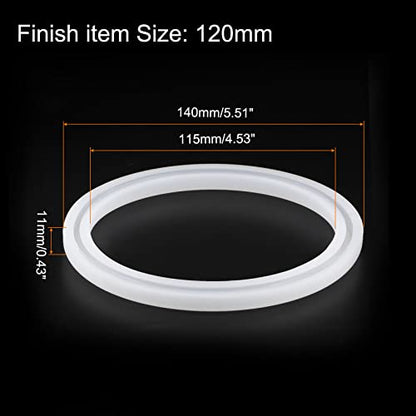 HARFINGTON Bracelet Mold Bangle Ring Mold Silicone Round Epoxy 120mm Wristlet Keychains Mold for DIY Resin Bangle Bracelet Car Key Chain Jewelry Making - size: 115mmx140mm