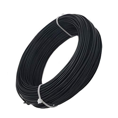 INSPIRELLE 15 Gauge Black Aluminum Craft Wire Bendable Metal Wire | 164 Feet for Jewelry Craft Making - color: Black, size: 15 Gauge (1.5mm)