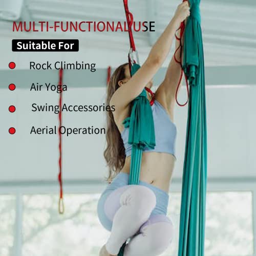 Aerial Yoga Hammock Daisy Chains Strap, Strong 22kN Adjustable with 10 Loops, No Stretch, Climbing Strap Nylon Chain Sling FOR Aerial Yoga,Swing, Hammock, Suspension, Exercise - color: Grey, size: 40"×0.79"