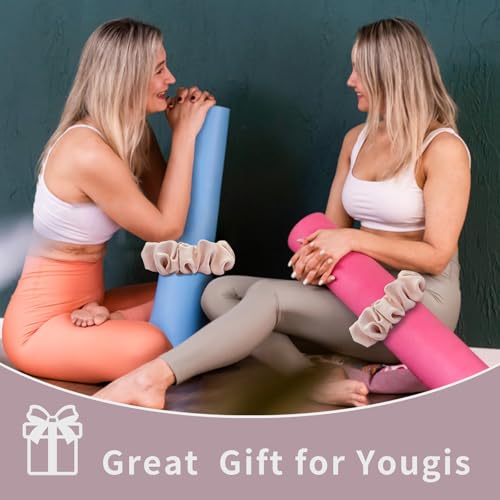 Yoga Mat Scrunchie – Stylish Yoga Mat Strap – Stretch-Fit for All Standard Mats – Lightweight, Travel-Friendly(Mat Excl.) - color: Pink