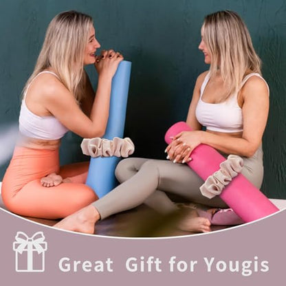 Yoga Mat Scrunchie – Stylish Yoga Mat Strap – Stretch-Fit for All Standard Mats – Lightweight, Travel-Friendly(Mat Excl.) - color: Pink