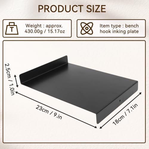 Inking Plate, Bench Hook Inking Plate Block Printing Kit Carving Printmaking Tools with Screw for Block Printing Carving