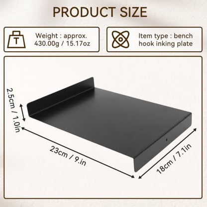 Inking Plate, Bench Hook Inking Plate Block Printing Kit Carving Printmaking Tools with Screw for Block Printing Carving