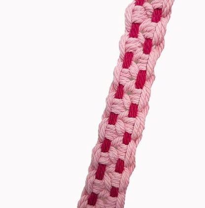 kiido Macrame Yoga Mat Carrying Strap [MAT NOT Included], Hand Woven Multi-use Strap/Carrier for Your Yoga Mat, Exercise Mat - color: Pink