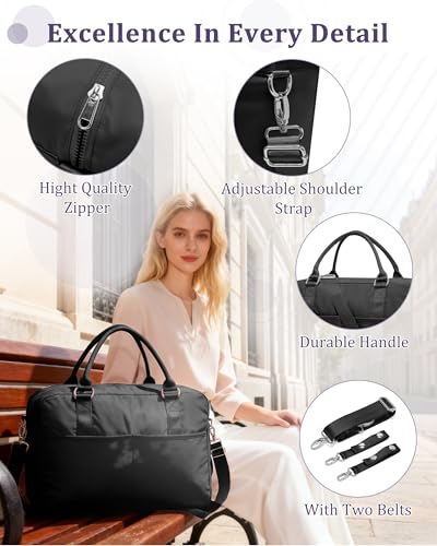 Gym Bag for Women,Travel Duffle Bag for Travel with Wet Pocket Weekender Overnight Carry On Tote Bag Luggage Bag with Trolley Sleeve Personal Item Travel Bag Hospital Diaper Bag Black - color: M1-Black