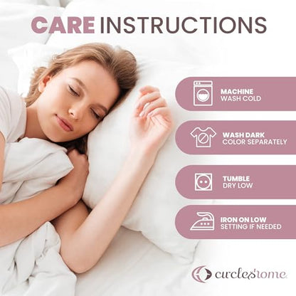 CirclesHome Pillow Protectors 6 Pack Queen Zippered - 100% Cotton Breathable Pillowcases - Protects Pillows from Dirt, Dust and Debris (Queen- Set of 6 - 20x30) - color: 1 - White, size: Queen (20 x 30 inches) - Set of 6