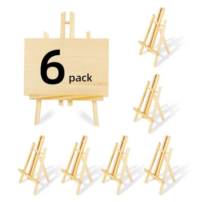 6 Pack16 x7.7 Wooden Easel,Easel Stand for Painting | Tabletop Easel for Artist/Students/Beginners, Portable Canvas Photo Picture Sign Holder - style: 16'' - 6 PK