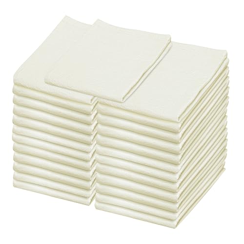 Flour Sack Towels – 24 Pack Cotton Kitchen Dish Towel, Tea Towels for Crafts, Embroidery, Baking, Bread Proofing – Thick, Absorbent, Quick-Dry – 18"x28" Natural - color: Natural, size: 18"x28"-Pack of 24