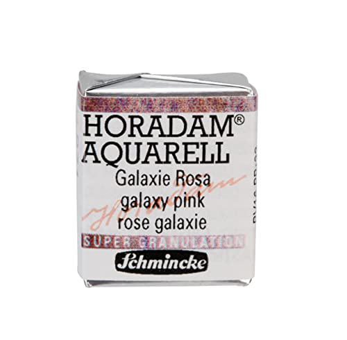 Schmincke - HORADAM® AQUARELL, Super Granulation, 14 971 044 Galaxy Pink, 1/2 Pans, Very Strong granulating Colors, Finest, Super granulating Watercolors - color: 971 galaxy pink