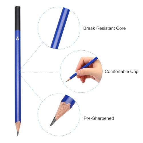 PATIKIL 3H Drawing Pencils for Sketching, 6PCS Sketch Pencils for Drawing Art Pencils Graphite Wood Pre-sharpened for Artists - size: 1 Count (Pack of 1), style: 3H