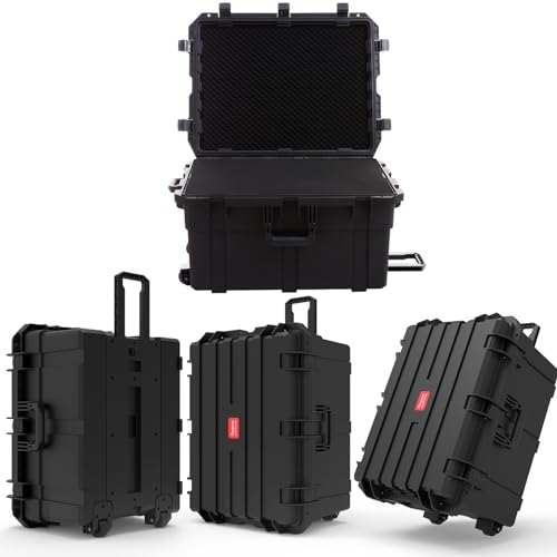 Regetek Waterproof Hard Case 32 x 25 x 18 Inch, Equipment Roller Case with Wheels,Customizable Foam, for Electronic, Tool, camera, lenses, Camcorder,Drone, IP67, Shockproof, Inner 25.8" x19.2" x 15.1"