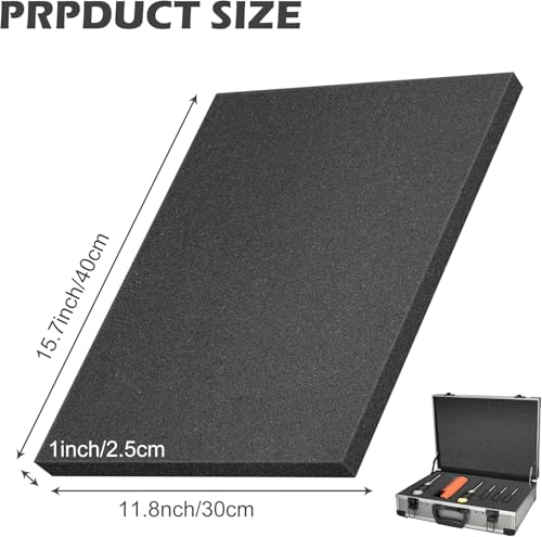 DECOHS 4 Pcs Polyurethane Foam Sheet- 16 x 12 x 1 Inch Cuttable Foam Inserts for Cases- Packing Foam Pads for Toolbox Camera Storage and Crafts - size: 16x12x1 inch