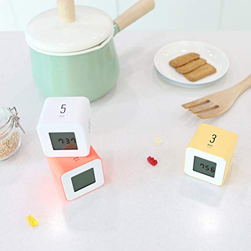 mooas Multi Clock Time Cube Timer, Alarm, Backlight, Productivity (Violet) - color: Violet