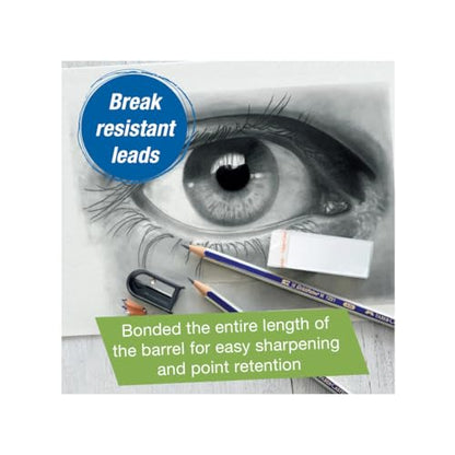 Faber-Castell Creative Studio Art On-The-Go Graphite Sketch Set – 15 Sketching Pencils and Accessories