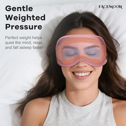 Weighted Eye Mask for Sleeping 2 Pack: Gentle Pressure Blackout Sleep Mask with 3D Contoured Cups, Zero Eye Pressure Sleep Mask for Lash Extensions, Memory Foam Travel Mask, Pink Purple - color: Pink & Purple (2 Pack)