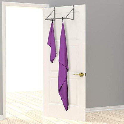 EPAuto 2-Pack Microfiber Quick Dry Travel Towel Set, Purple - color: Purple