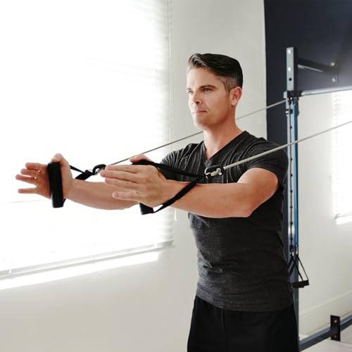 Garneck 4pcs Resistance Band Handles Plastic D Ring Exercise Strap Foam Handle Band Fitness Equipment for Home Gym Overhead Strength Training Stretching Black - color: 8pack