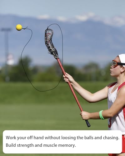 Lacrosse Trainer Ball with 2 Elastic Ropes - color: Yellow