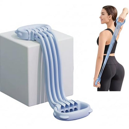 Resistance Bands with Handles for Women & Men | 8 Tube Adjustable Figure 8 Exercise Bands Set, Heavy Duty, Home Gym, Physical Therapy, Strength Training & Full Body Fitness - color: Blue