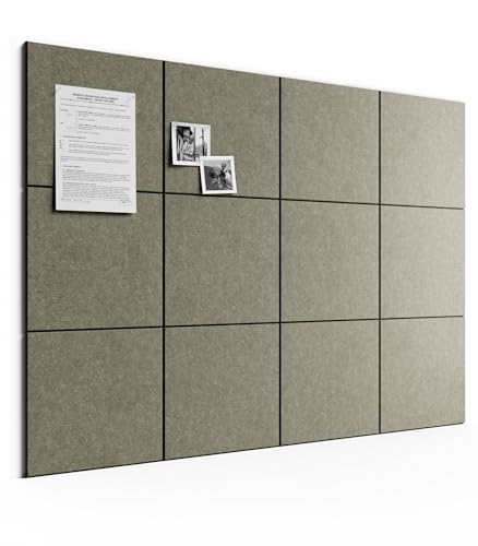 Bumusty 48" x 36" Large Cork Board Alternative, Earth Brown - color: Earth Brown, size: Solid Tile 12-Pack