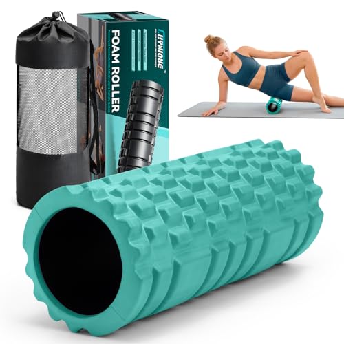 Foam Roller for Deep Tissue Massager High Density Massage Roller | Roller for Muscle Recovery, Relieves Tight, Sore Muscles & Kinks, Improves Mobility & Circulation - Targets Key Body Parts - color: Aqua