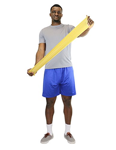 CanDo Low Powder Exercise Band, 6 yard Roll, Tan: XX-Light - color: Tan: XX-Light, size: 6 yard roll