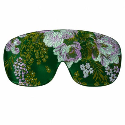 Handmade Opulence Yoga Eye Pillow - Weighted Flaxseed Fill, Lavender Aromatherapy, Satin & Velvet, Adjustable Strap - Ideal for Meditation & Restful Sleep - Spring Green - TEMFL-SG - color: Spring Green