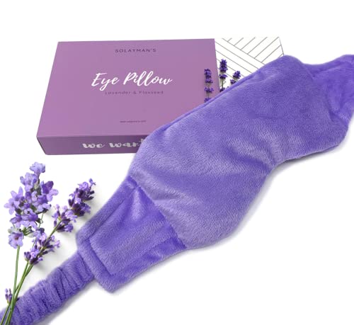 Weighted Lavender Eye Mask for Sleeping, Relaxation, Meditation & Self-Care – Aromatherapy Lavender Eye Pillow – Calming Spa Gift for Women, Men, Mom, Dad - color: Purple