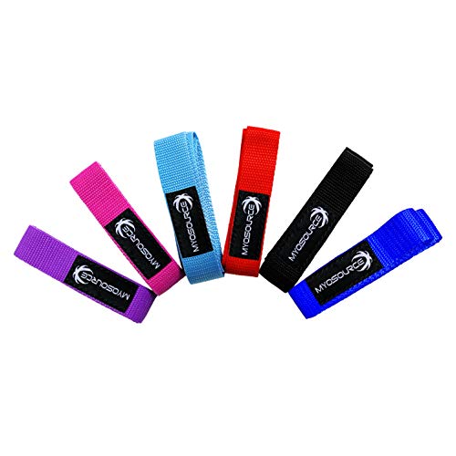 Myosource Kinetic Bands Cheerleading Flexibility Stunt Strap - Improve Stretching and Stunts for Cheer Dance Gymnastics & Physical Therapy – Stocking Stuffers Present for Kids Girls Adults - 12 Colors - color: Purple