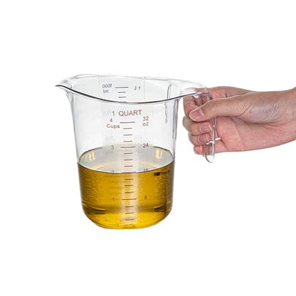 Restaurantware 1 qt Clear Plastic (Cups) Measuring Cup - size: 6.50" × 4.75" × 6.00"
