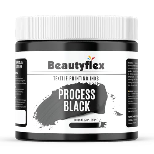 Process Black Screen Printing Ink 32oz Quart, Plastisol Ink | Vibrant Process Black screen printing ink for fabric, designed for consistent CMYK color reproduction on textiles. - color: Process Black, size: 32 fl oz