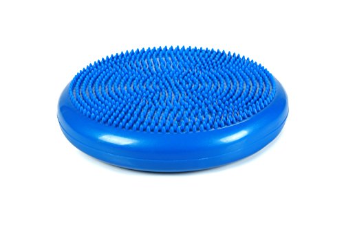 Cando-30-1870B Inflatable Balance Disc for Balance Training, Proprioception, Strengthening Lower Extremities, Posture, Back Pain, Stress Relief, Restlessness and Anxiety. Blue, 14” Diameter - color: Blue, size: 13.8" diameter