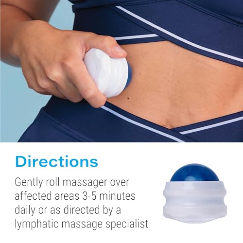 Bruizex Arnica Coconut Lymphatic Drainage Massage Oil 2oz & Fibro Roller Lymphatic Drainage Massage Roller Ball Bundle, for Fibrosis Treatment, Manual Lymph Drainage & Post Surgery Recovery