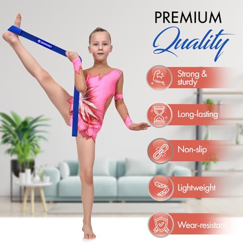Cheer Stretching Strap for Flexibility Training and Stunt Practice | Durable Stretch Band to Improve Flexibility and Range of Motion, Essential Accessory for Cheerleaders - color: Navy