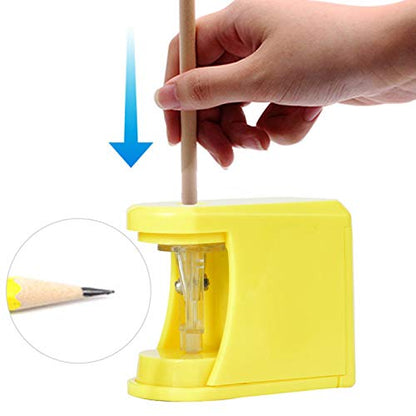 Pencil Sharpener,Electric Pencil Sharpener Kids Friendly Pencil Sharpeners Battery Operated Heavy Duty Classroom Pencil Sharpeners Yellow,for Colored Pencils