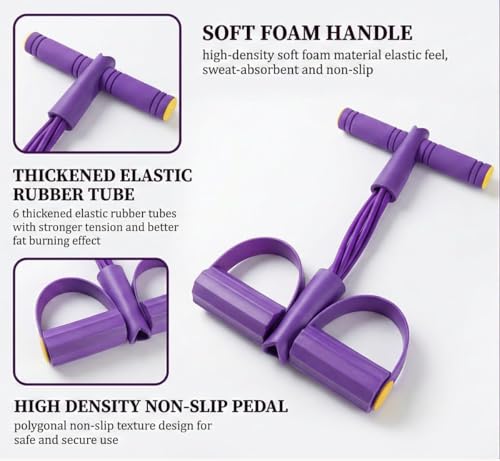 Pedal Resistance Bands with Handles for Women,Multifunction Fitness Bands