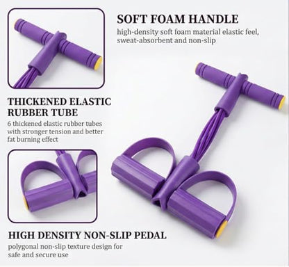 Pedal Resistance Bands with Handles for Women,Multifunction Fitness Bands