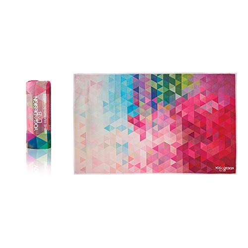 yogadesignlab | THE Hand Towel | Premium Non Slip Hand Towel | Designed in Bali | Colorful Eco Printed + Quick Dry + Soft | Hot Yoga, Bikram, Ashtanga, Sport, Barre, Travel (Tribeca Sand)