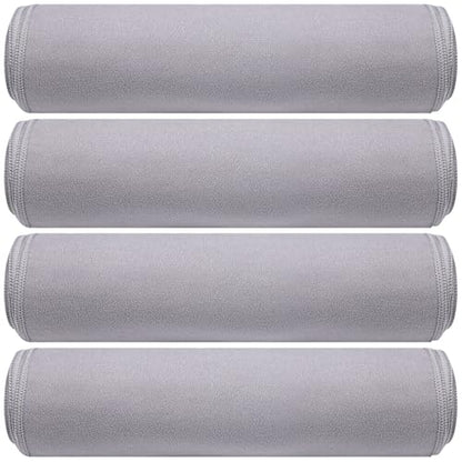 Breling 4 Pack 72 x 24 Inch Non Slip Microfiber Yoga Mat Towels, Light Grey - color: Light Grey