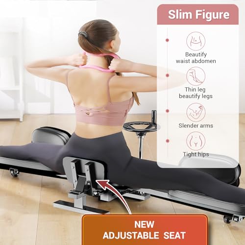 Hip Stretching Machine by Flex Bench – Improve Flexibility,Mobility and Reduce Hip Pain, Leg Stretcher - Flexibility for Yoga,Dance and Gymnastics Thighs,Glutes, Upgraded Model - New Adjustable Seat.