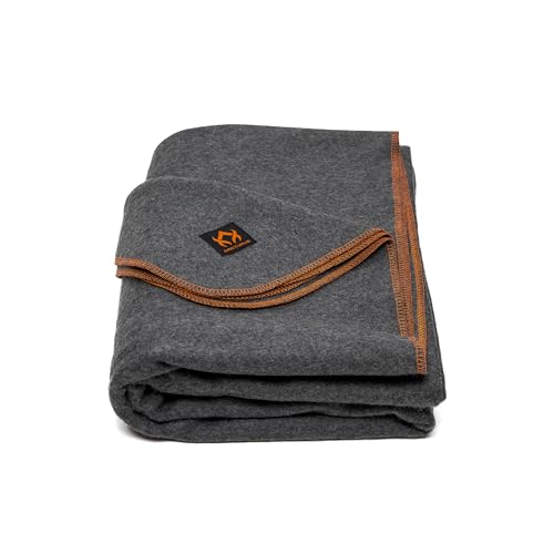 Arcturus Military Wool Blanket - Warm, Thick, Washable - Great for Outdoors, Camping, Stadium Blanket, Picnics, Travel - Car & Bushcraft Survival Kits - color: Military Gray, size: Twin