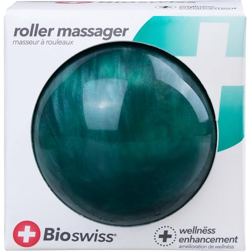 BioSwiss Roller Ball Massager, Handheld Full Body Massage Tool for Back, Legs, and Muscles - style: Ball Massager