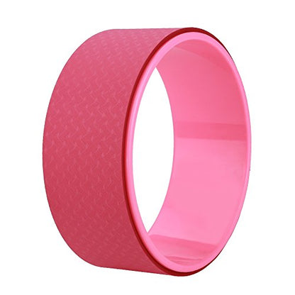 Yoga Wheel，Yoga Stretch Bend Balance Wheel Circle for Health Fitness Slimming Exercise,Back Wheel, Pink (粉色)