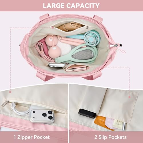 WLLWOO Thick Yoga Mat Bag Women Gym Tote Breathable Mesh Holder Wet Pocket - color: Pink
