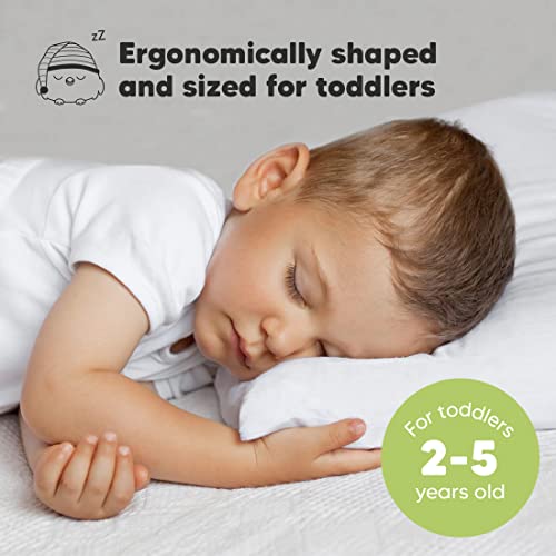 Toddler Pillow with Pillowcase, 13x18 My Little Dreamy Pillow (Soft White) - color: Soft White