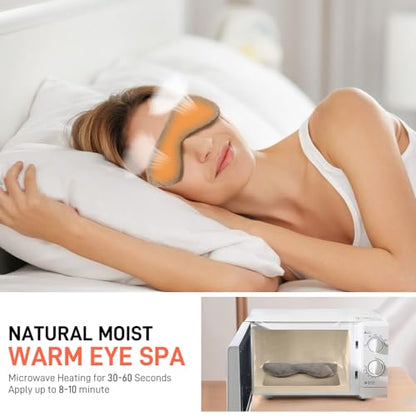 Weighted Eye Pillow for Yoga, Moist Heat Mask for Dry Eyes(Grey) - color: Eye Mask03-grey