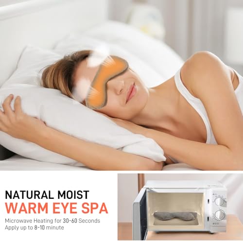 Weighted Eye Pillow for Yoga, Moist Heat Mask for Dry Eyes(Grey) - color: Eye Mask03-grey